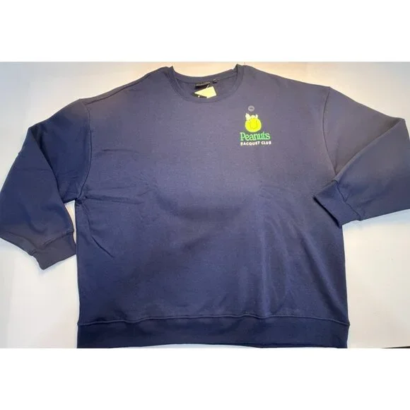 Snoopy Peanuts Racquet Club Tennis Sweatshirt Size XXL